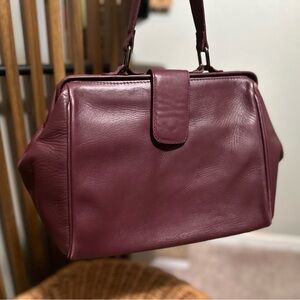 Nardelli Italian Oxblood (Burgundy) Leather Doctor/Satchel Handbag